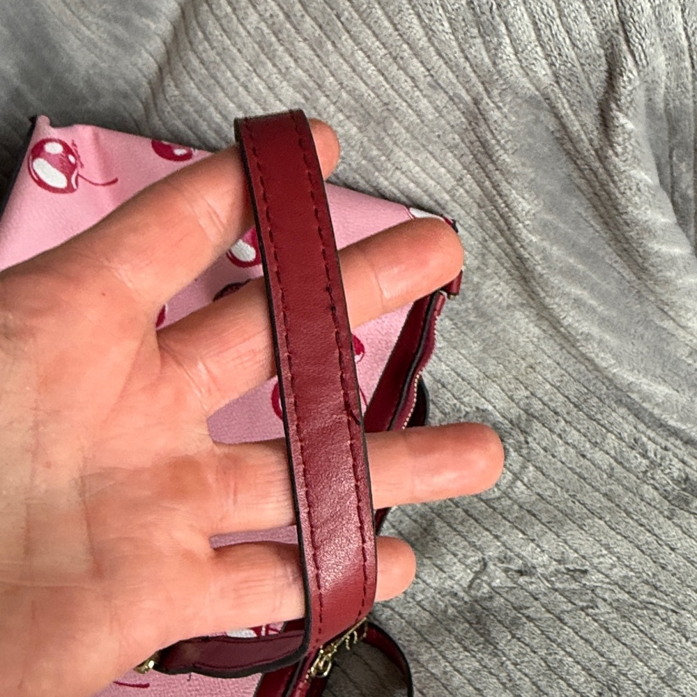 Coach Pink Tote with Cherry Design - Picture 5 of 13